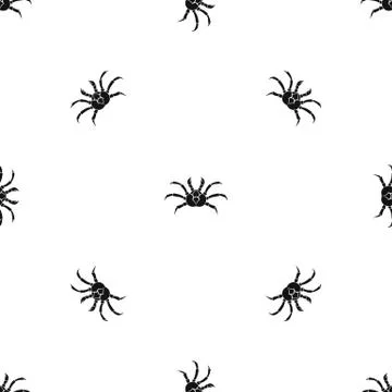 Crab pattern seamless black Stock Illustration