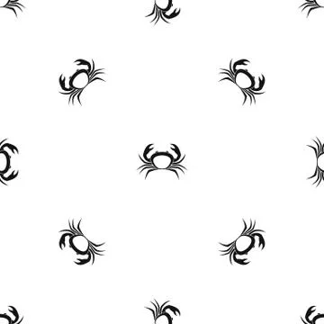 Crab pattern seamless black Illustrazione stock