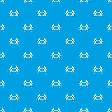 Crab pattern seamless blue Illustrazione stock