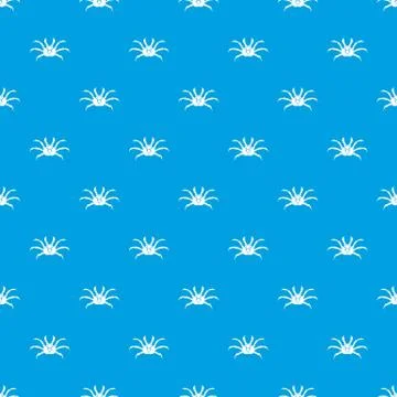 Crab pattern seamless blue Illustrazione stock