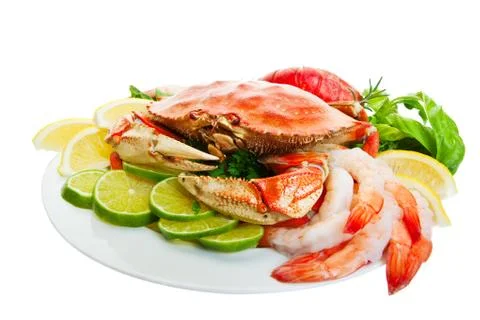 Crab platter Stock Photos
