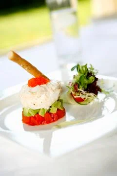 Crab salad 库存照片
