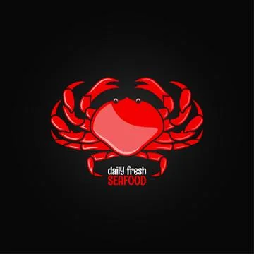 Crab seafood menu design background Stock Illustration