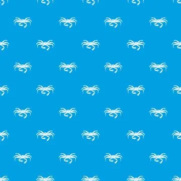Crab seafood pattern seamless blue Illustrazione stock