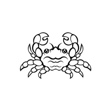 Crab silhouette Stock Illustration