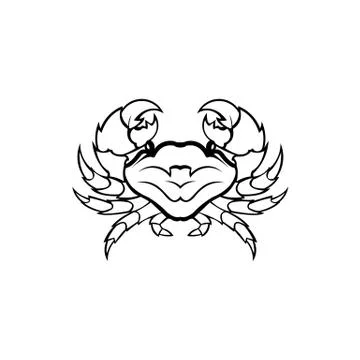 Crab silhouette Stock Illustration