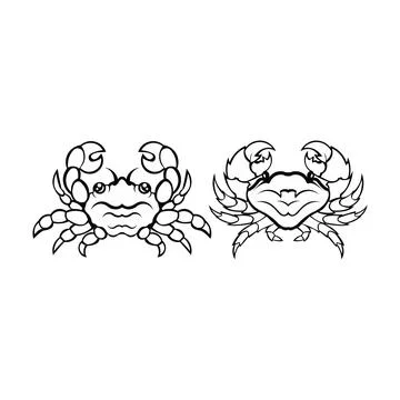 Crab silhouette. Stock Illustration