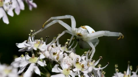 Crab Spider on a flower. Stock Footage 138438596