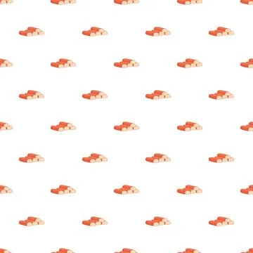 Crab sticks pattern forming seamless background design Illustrazione stock