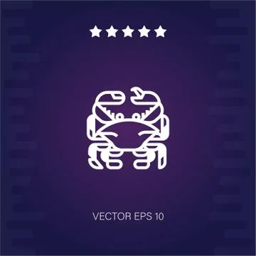 Crab vector icon Stock Illustration