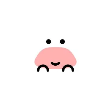 Crab. Vector logo in bold line style Stock Illustration