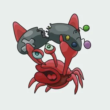 CrabAngryGamer Stock Illustration