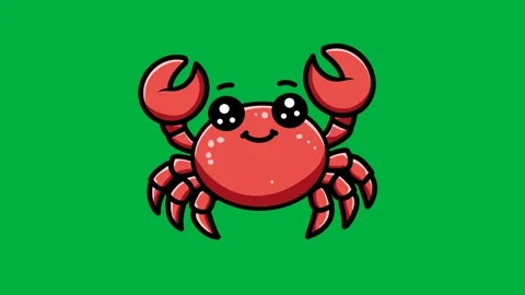 Crabs animation green screen Stock Footage 321925041