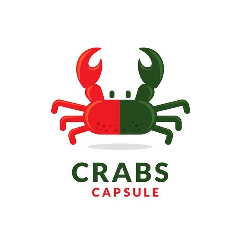 Crabs as capsule vector Stock Illustration
