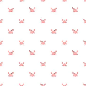 Crabs seamless pattern. pattern for textile cute crabs. Illustrazione stock