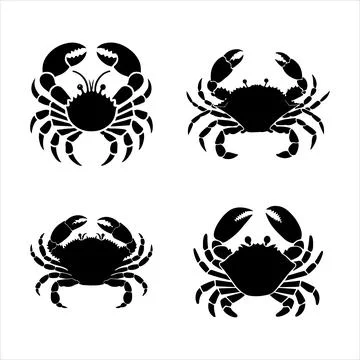 Crabs silhouette Stock Illustration