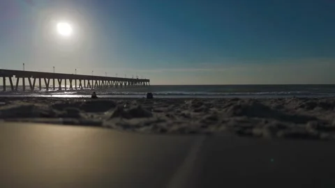 A crabs view of the beach. Stock Footage 283913064