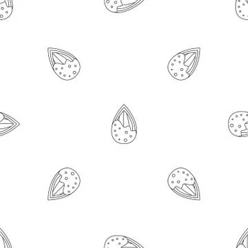Crack almond pattern seamless vector Stock Illustration