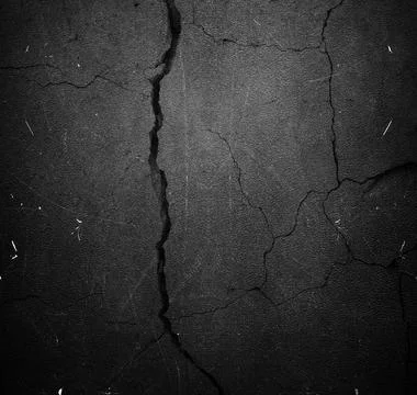 Crack black background or texture Stock Photos