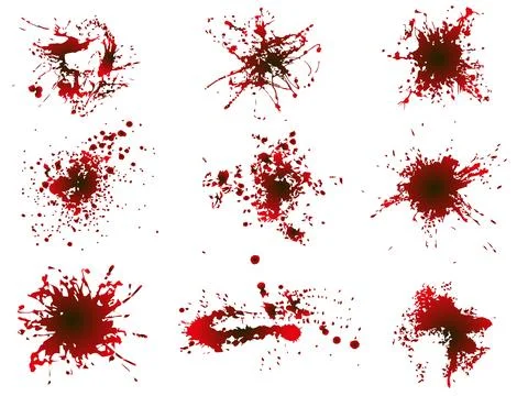 Crack Blood Red Vector Elements Stock Illustration
