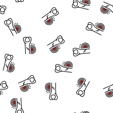 Crack bone disease vector seamless pattern Illustrazione stock