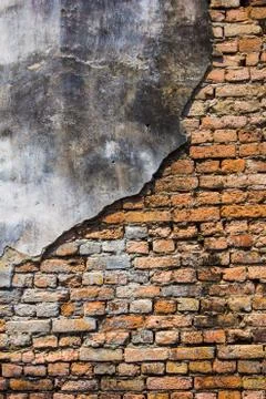 Crack of brick wall Foto stock