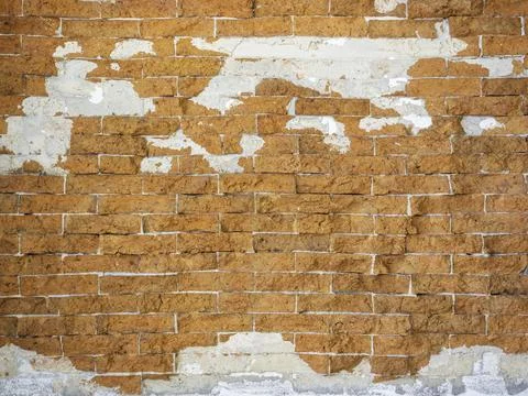 Crack brick wall texture background. Stock Photos