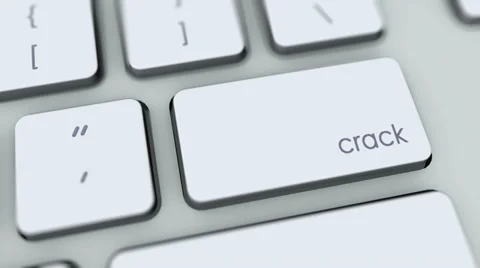 Crack button on computer keyboard. Key is pressed Stock Footage 35645513