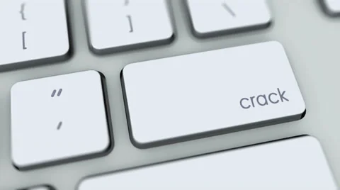 Crack button on computer keyboard. Key is pressed, click for HD Stock Footage 35646896