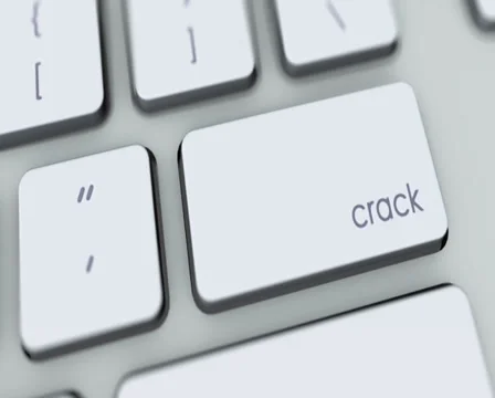 Crack button on computer keyboard. Key is pressed, click for HD Stock Footage 35647535