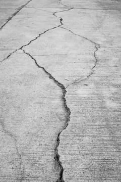 Crack cement road Stock Photos