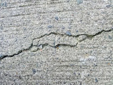 A crack in a concrete wall Foto stock