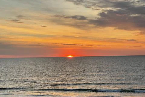 The Crack of Dawn at the Beach 写真素材