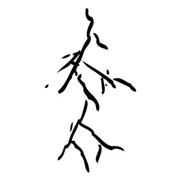 Crack effect, simple abstract vector doodle sketch Stock Illustration