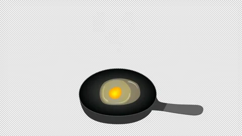 Crack an egg into the frying pan  Stock Footage 341855596