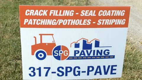 Crack Filling - Seal Coating - Patching/PotHoles - Striping Signage Outdoors Stock Footage 135427604