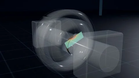 Crack front spreading through a transparent shaft at a shrink fitted hub edg 스톡 동영상 344645571