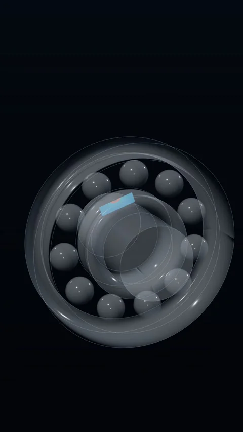 A Crack Front Spreads Under The Raceway Of A Transparent Ball Bearing 스톡 동영상 344373506