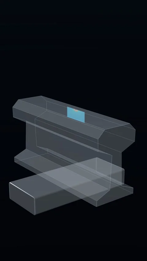 A Crack Front Turns Down Into A Transparent Rail Head From The Running Band Stock-Footage 344373529