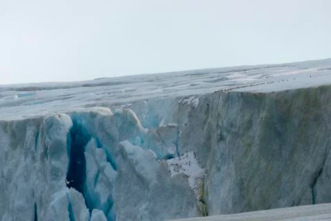 Crack in a glacier Stock Photos