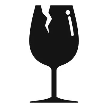 Crack glass icon simple vector. Waste garbage Stock Illustration