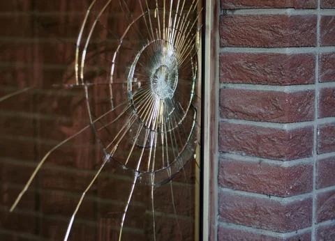 Crack on the glass Stock Photos