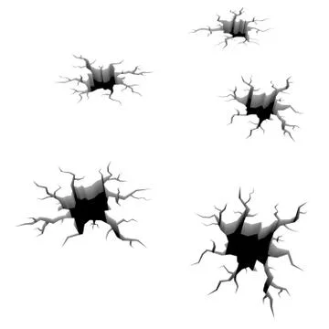 Crack on the ground. Stock Illustration