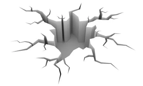 Crack on the ground Stock Illustration