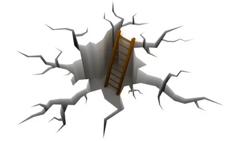 Crack on the ground. Stock Illustration