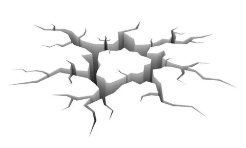 Crack on the ground Stock Illustration