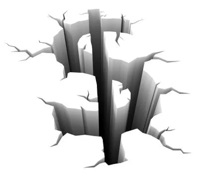 Crack on the ground. Stock Illustration