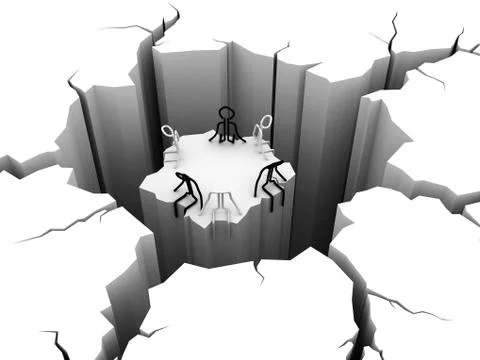 Crack on the ground. Stock Illustration