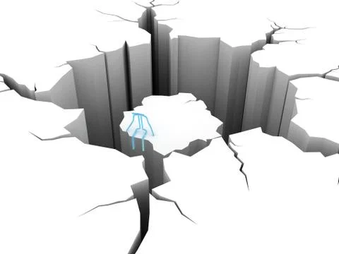 Crack on the ground. Stock Illustration