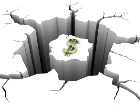 Crack on the ground. Stock Illustration